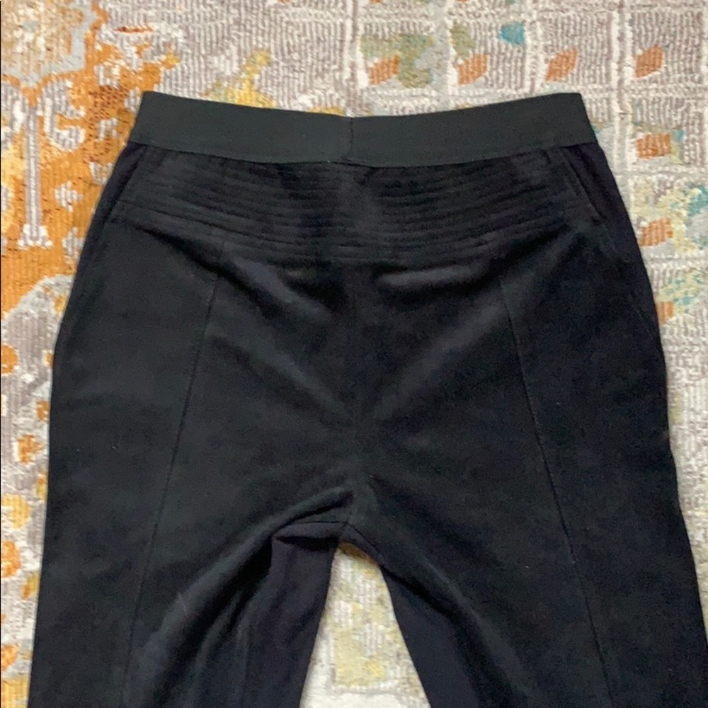NEW Bcbg BCBGMaxAzria suede black leggings - Picture 4 of 5